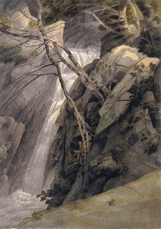 Francis Towne Waterfall near Ambleside oil painting picture